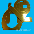 Foglio specchio PMMA perspex acrilico argento/oro